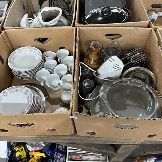 2 box kitchenware etc