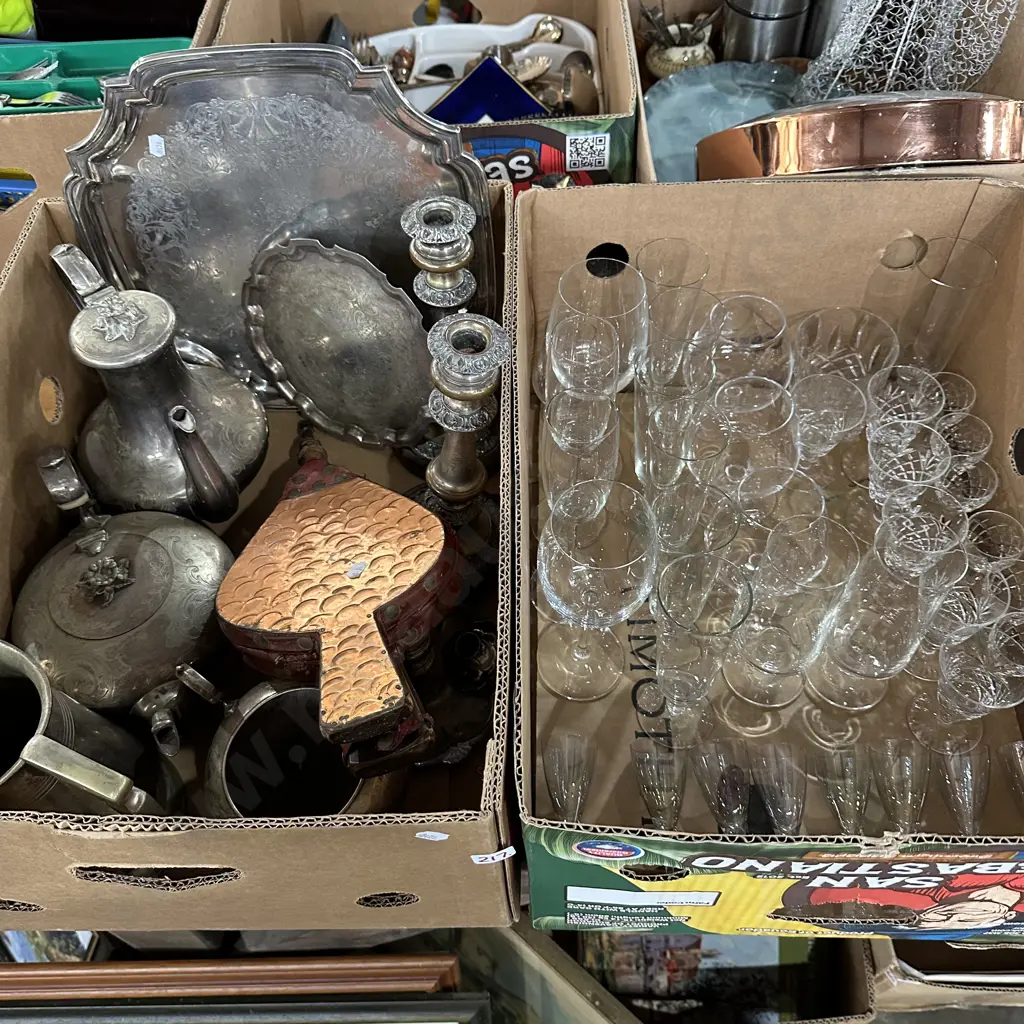 2 box silverware and glassware Image 1++