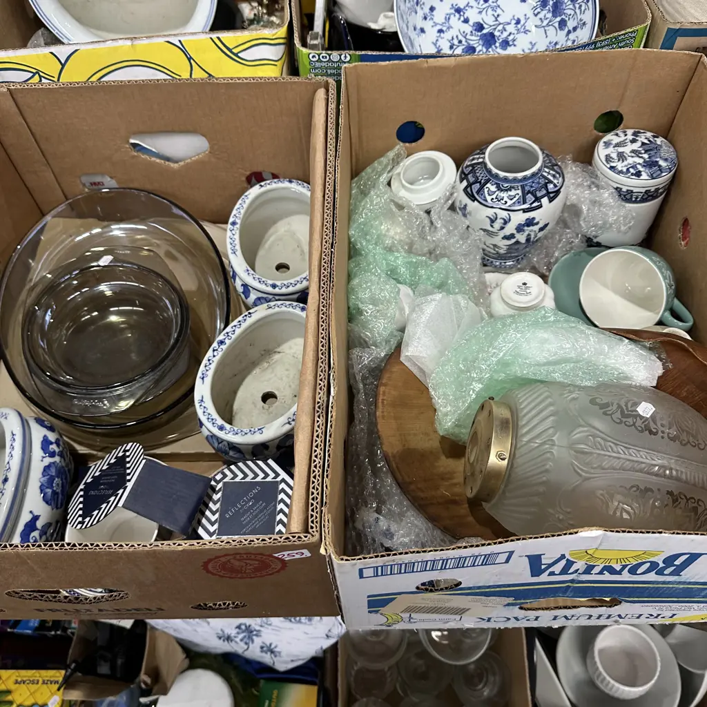2 box Blue and white etc Image 1++