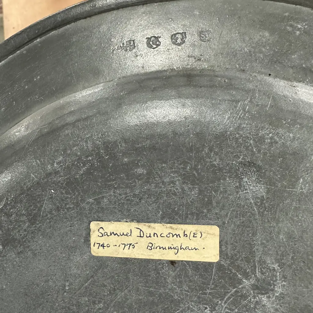 2 Pewter plates from the 1700s Stamped Image 1++