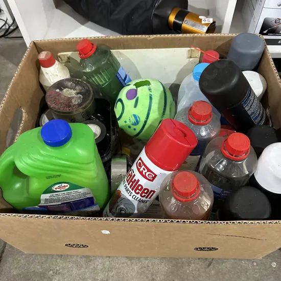 sprays and hardware etc