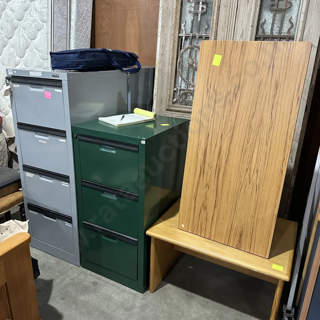 3 file cabinets and 2 coffee tables Image 1++
