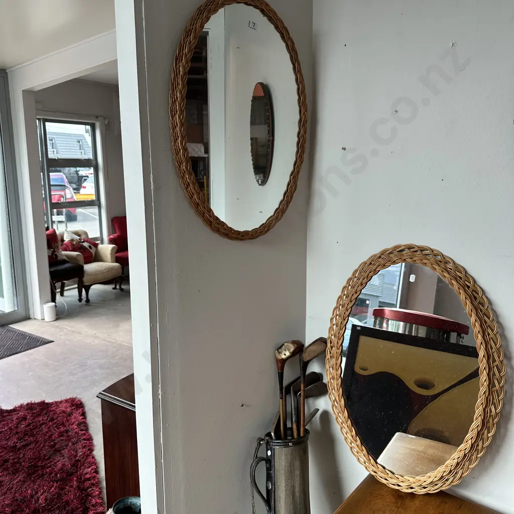 Pr cane framed mirrors Image 1++