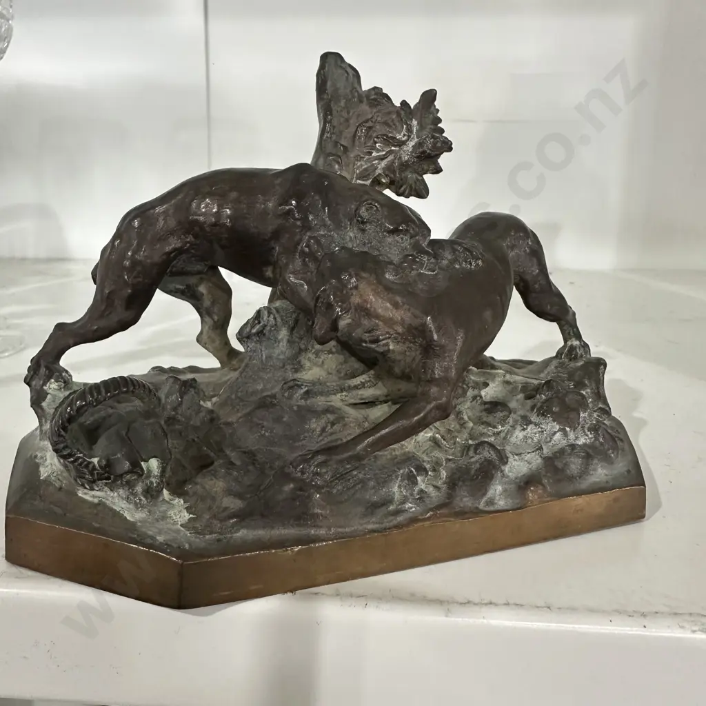 Bronze sculpture stamped & signed SCULP. MECQUE ALLE COLLAS Image 1++