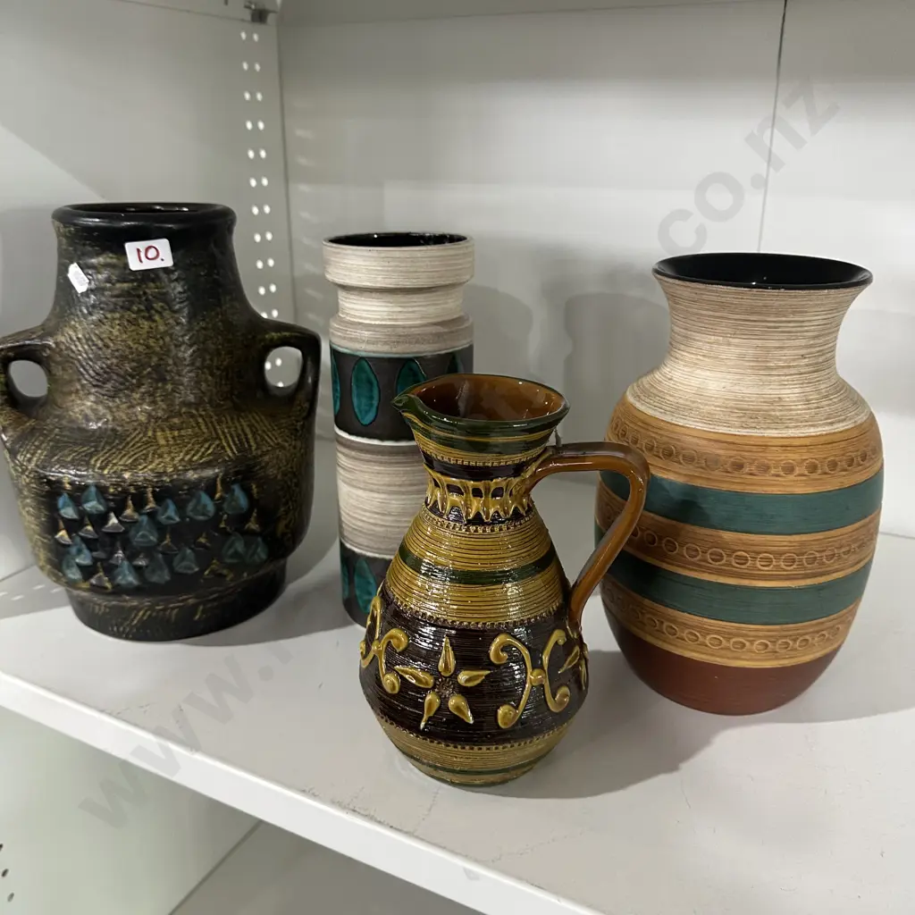 4 German pottery vases Image 1++