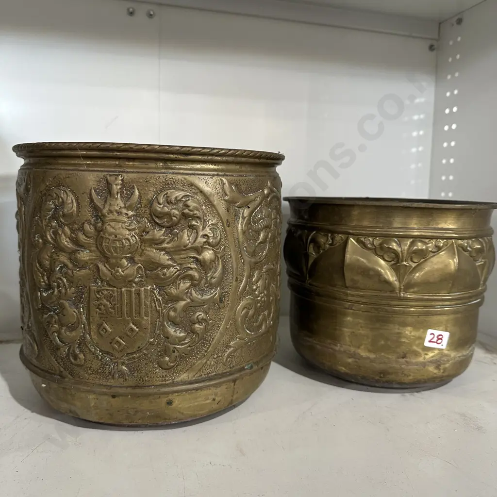 2 Brass planters Image 1++