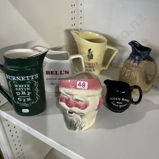 Whiskey jugs x 6