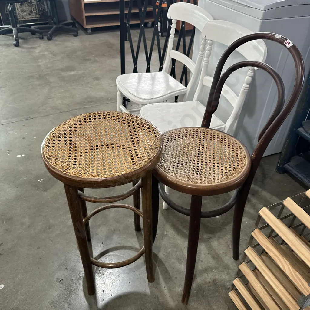 Bentwood stool and chair Image 1++