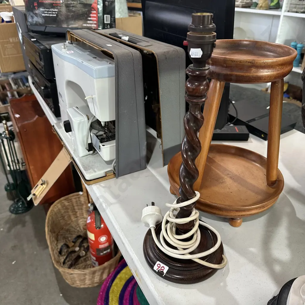 Oak Barley twist lamp 42cm Image 1++