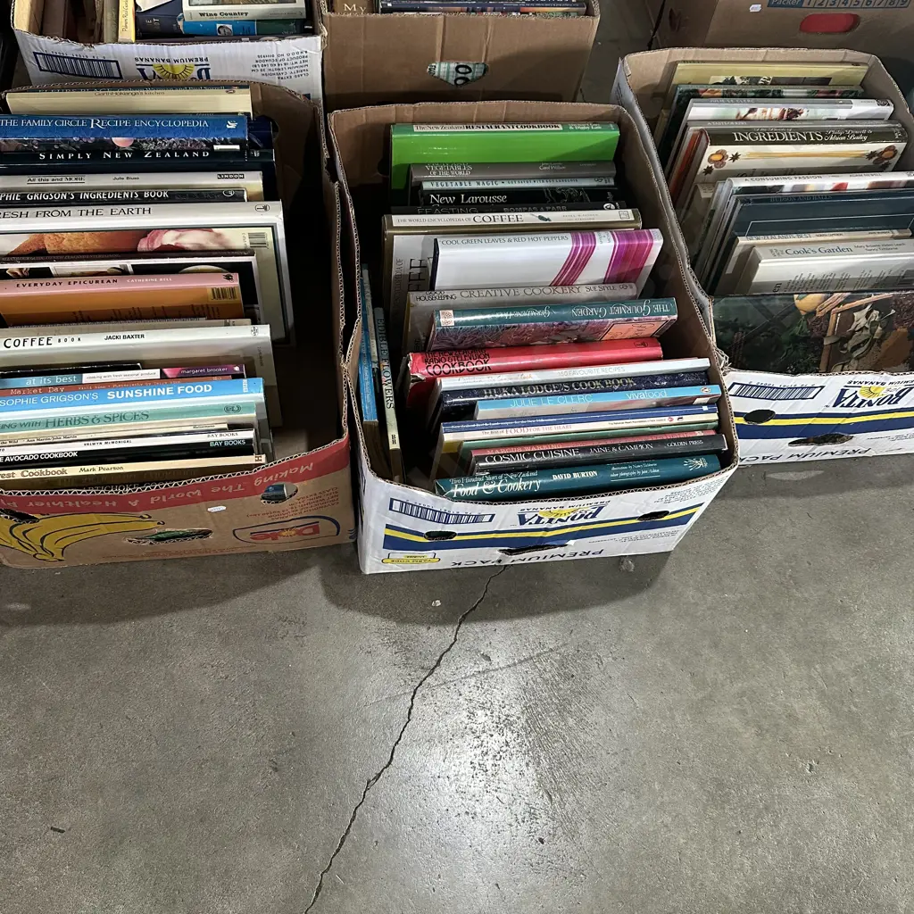 3 boxes cook books Image 1++