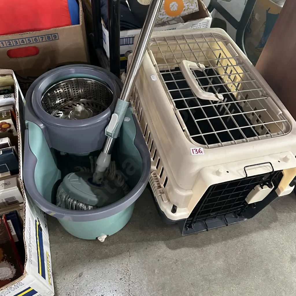 Mop and bucket plus pet cage Image 1++