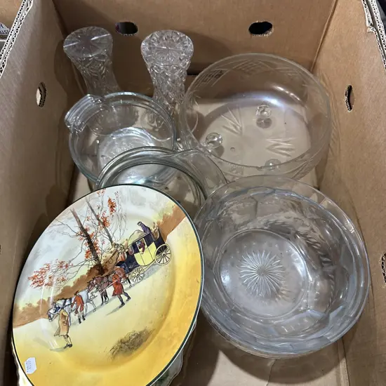 Crystal bowls etc