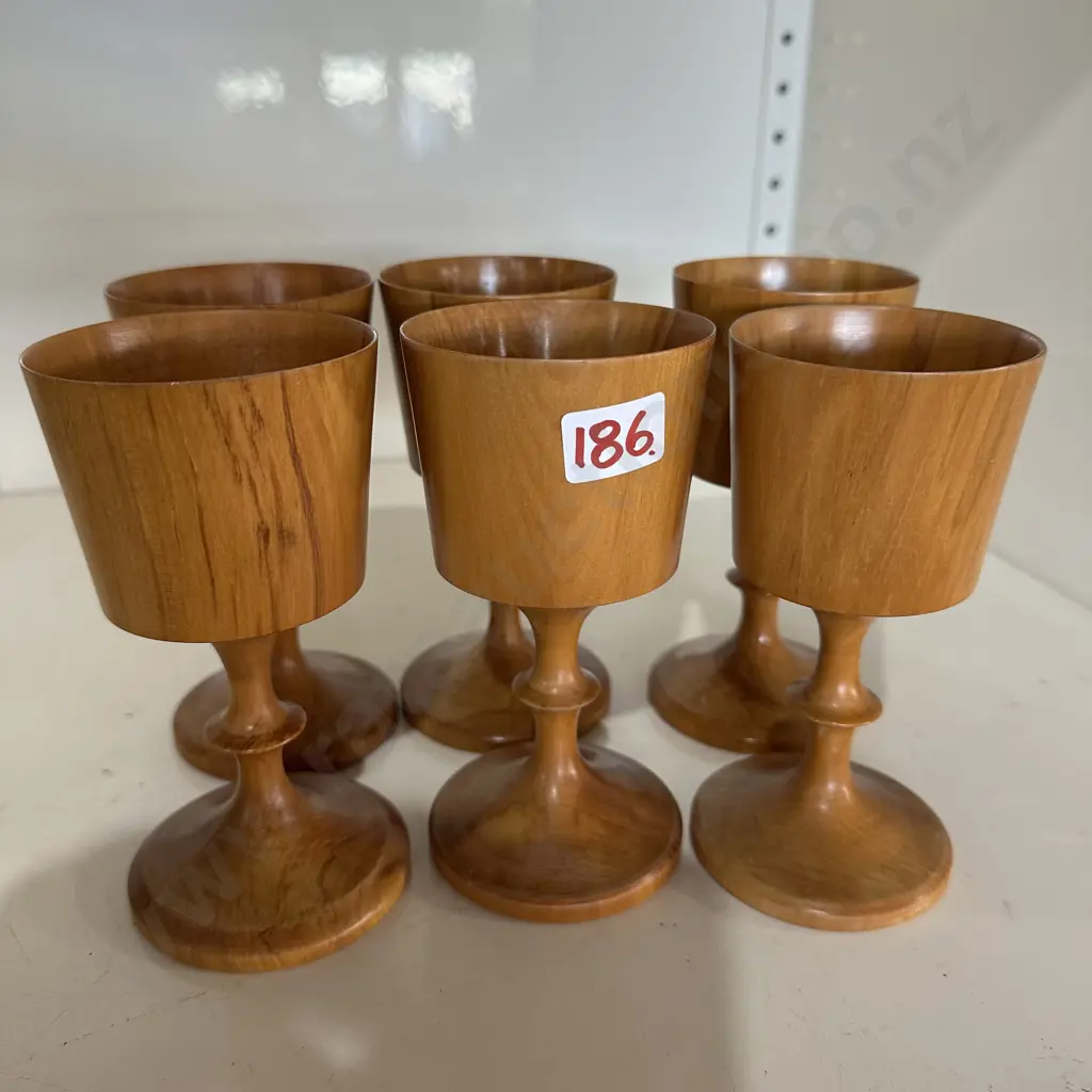 Set 6 wooden goblets Image 1++