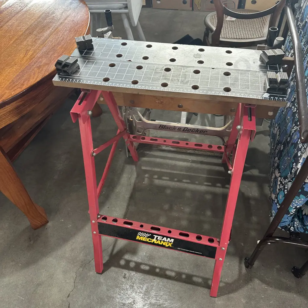 2 workmate stands and damaged drop saw Image 1++