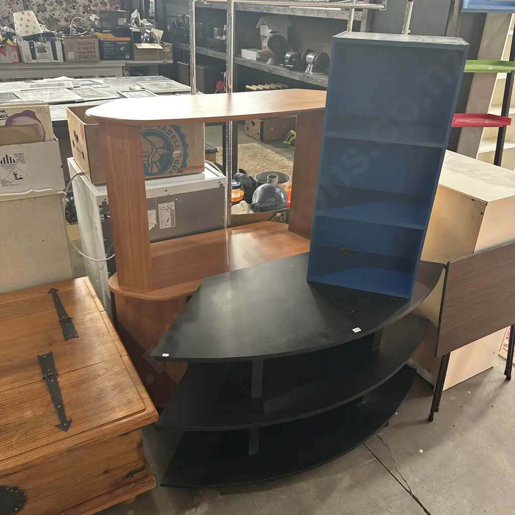 2 tv cabinets and cube shelf Image 1++