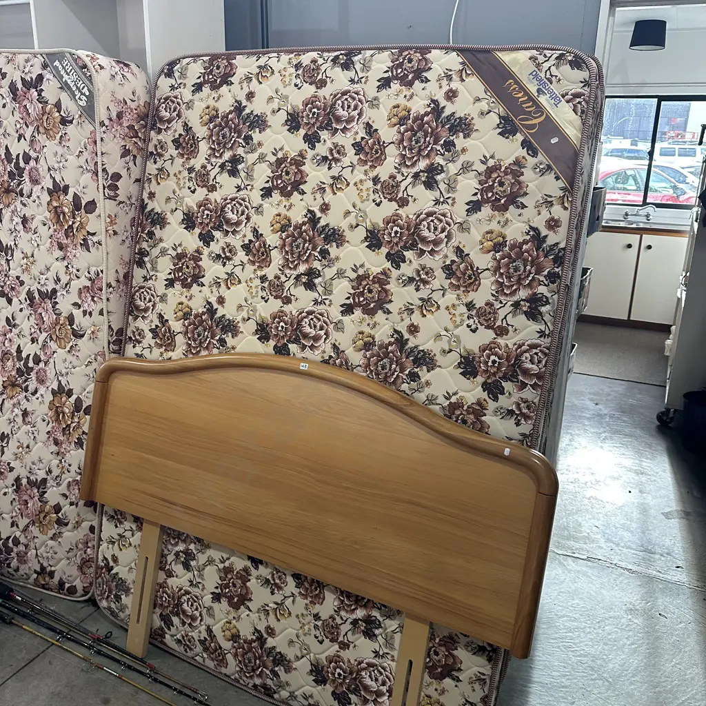 Double bed and headboard Image 1++