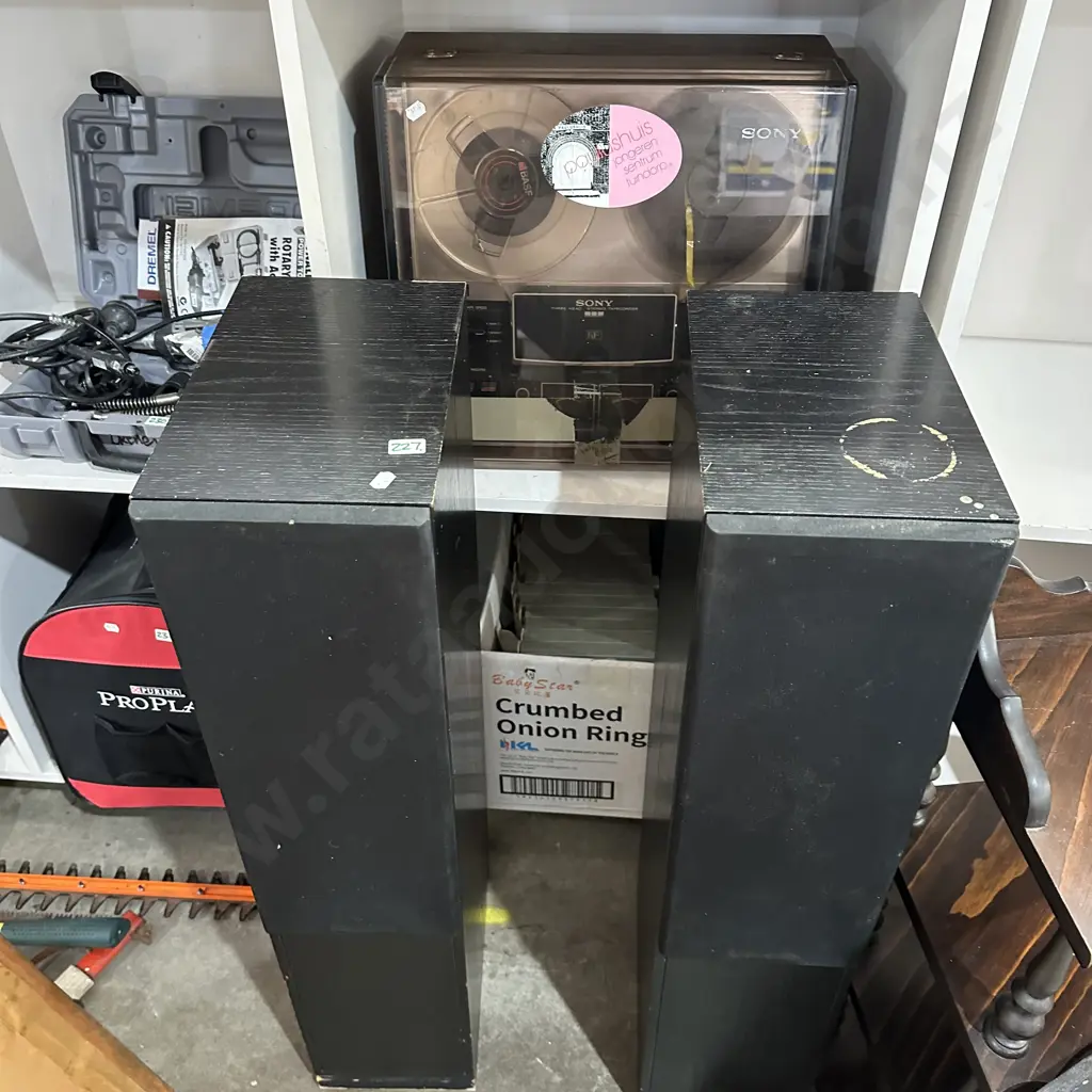 speakers, mirror, recorder and tape Image 1++