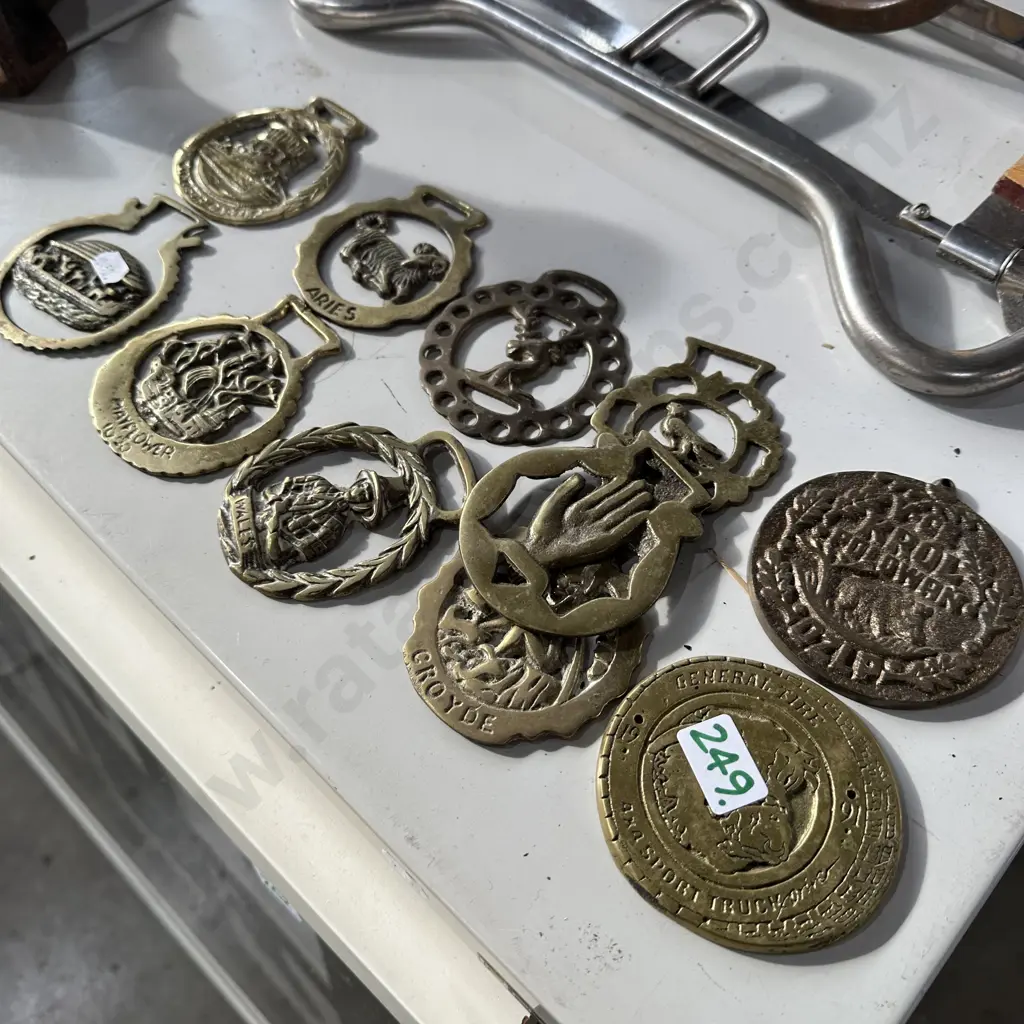 Horse brasses, medal and badge Image 1++