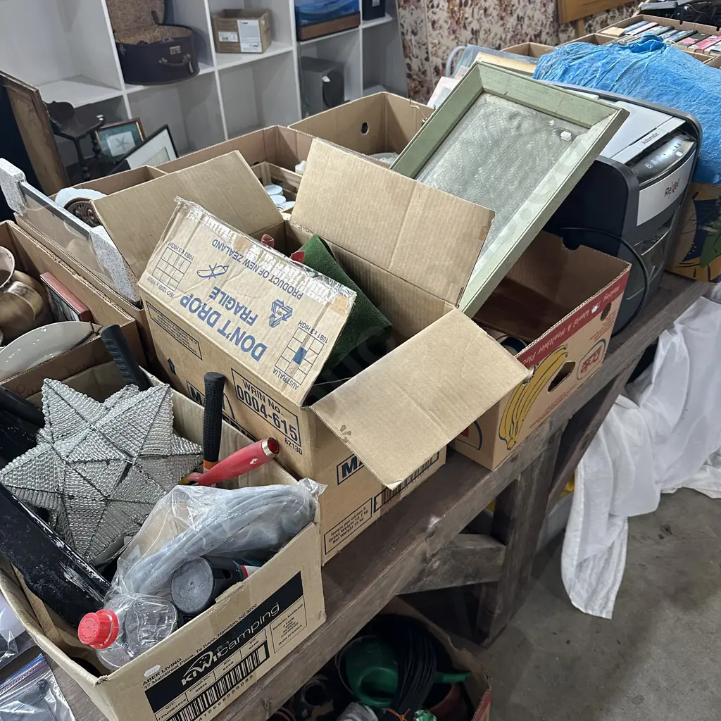 leather, mirror, printer etc 3 boxes Image 1++