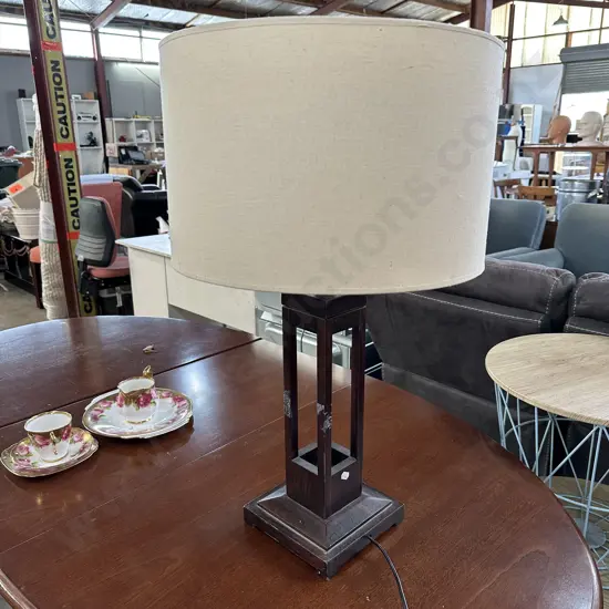 wooden based lamp