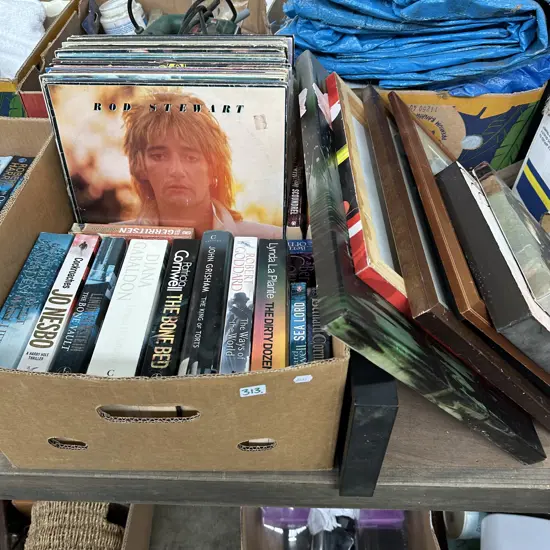 books, LPs, pictures