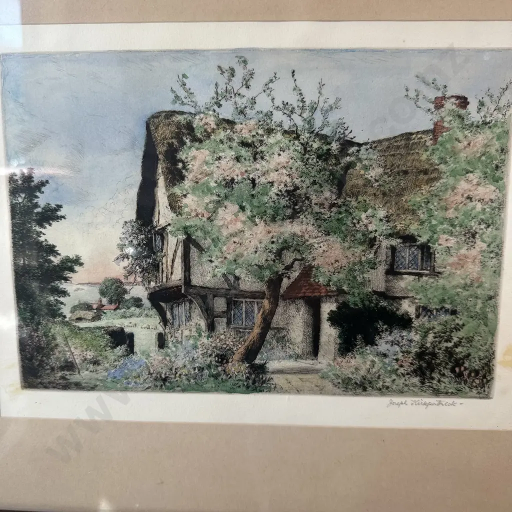Coloured etching signed by Joseph Kirkpatrick (1872-1936) Image 1++