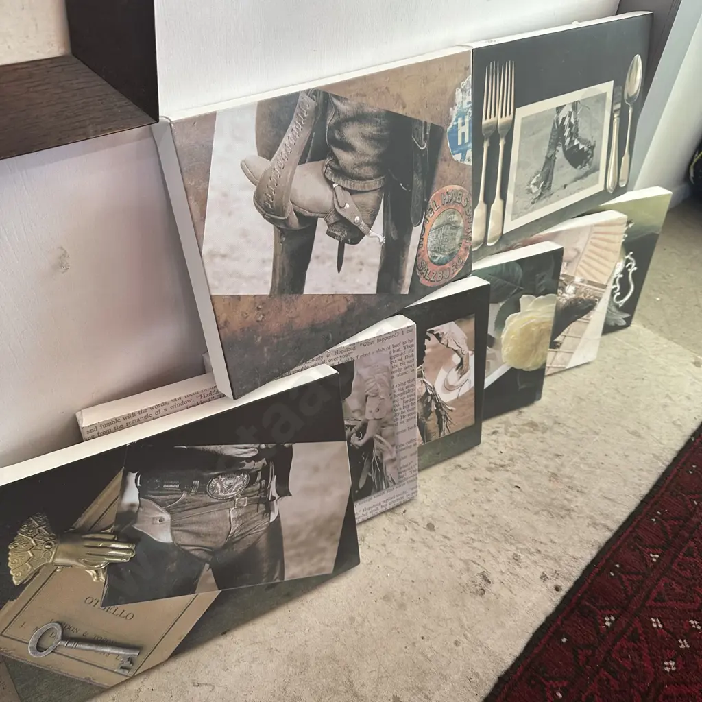 Set of 8 Diana Black canvas pictures Image 1++