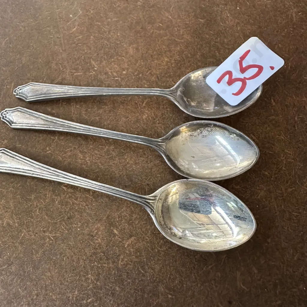 3 sterling silver tea spoons 25g Image 1++