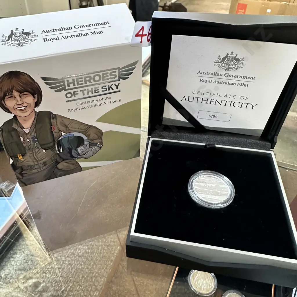 2021 $1 "C" Mintmark Fine Silver Proof coin. Perth Mint Image 1++