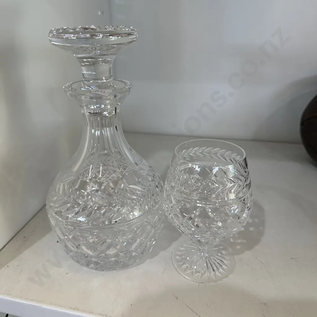 Stuart crystal decanter and glass Image 1++
