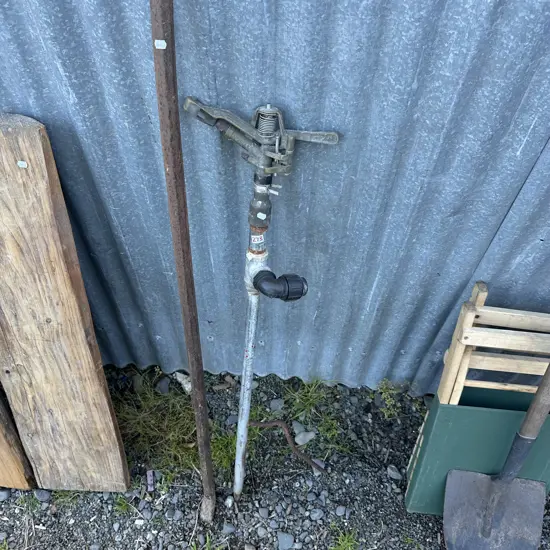 metal bar and big sprinkler