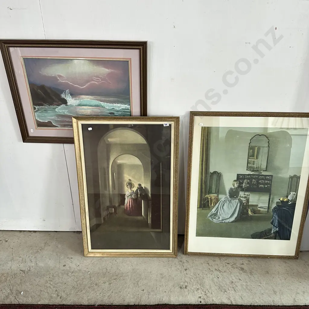 painting and 2 prints Image 1++