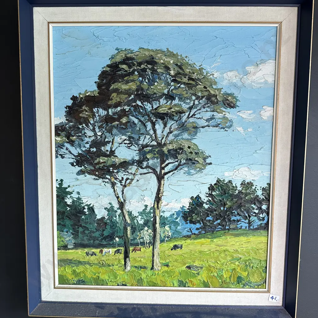 oil painting "Albany countryside" by Norman Wooding Image 1++