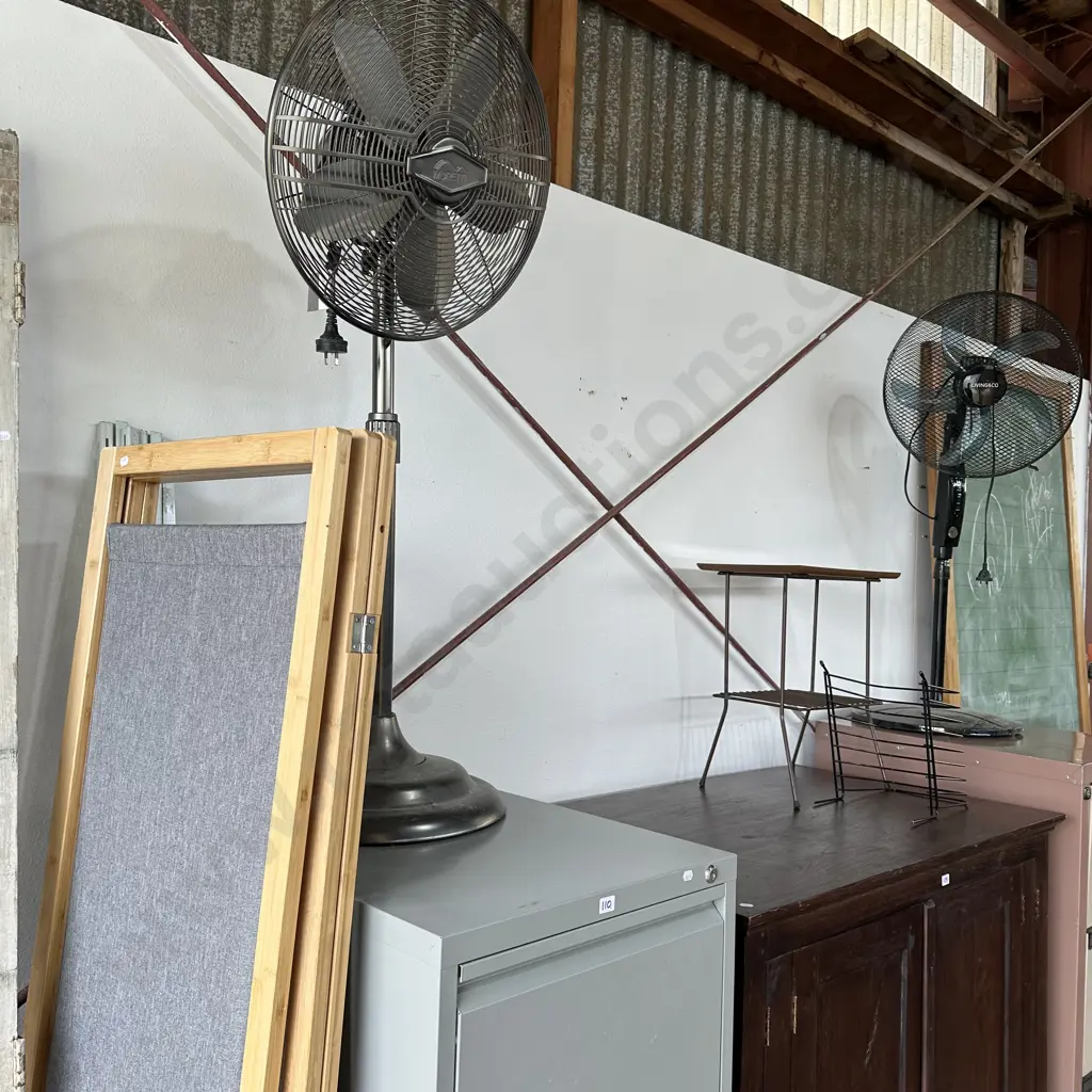 file cabinet, 2 fans, side table, broken screen etc Image 1++