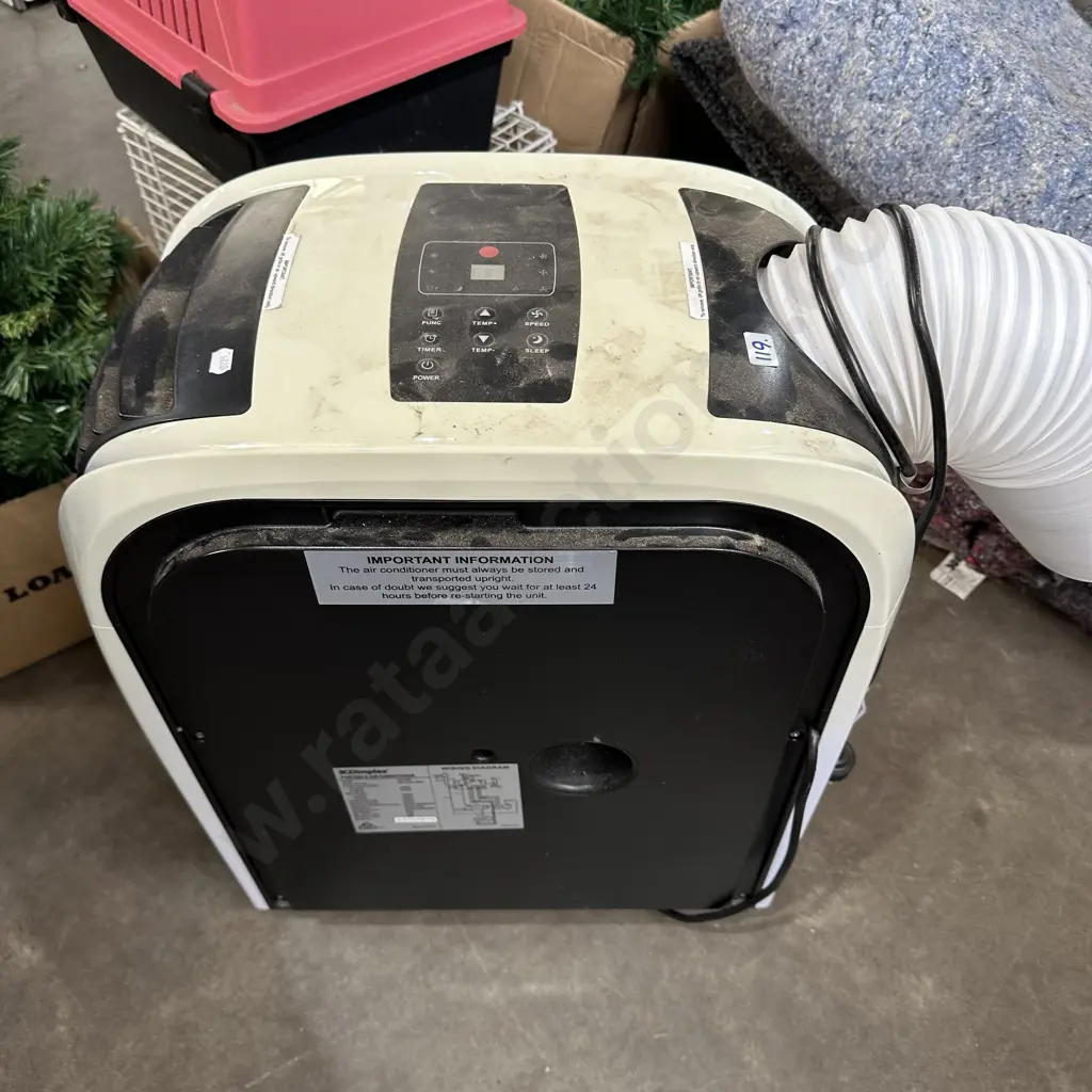 portable air conditioner, file cab, card table plus round office table Image 1++