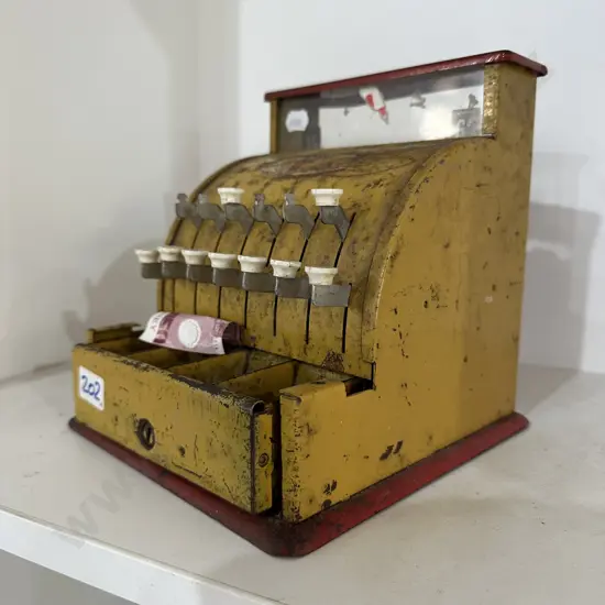 kids toy tin cash register