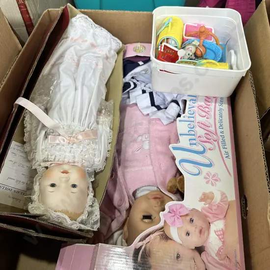 Two dolls etc