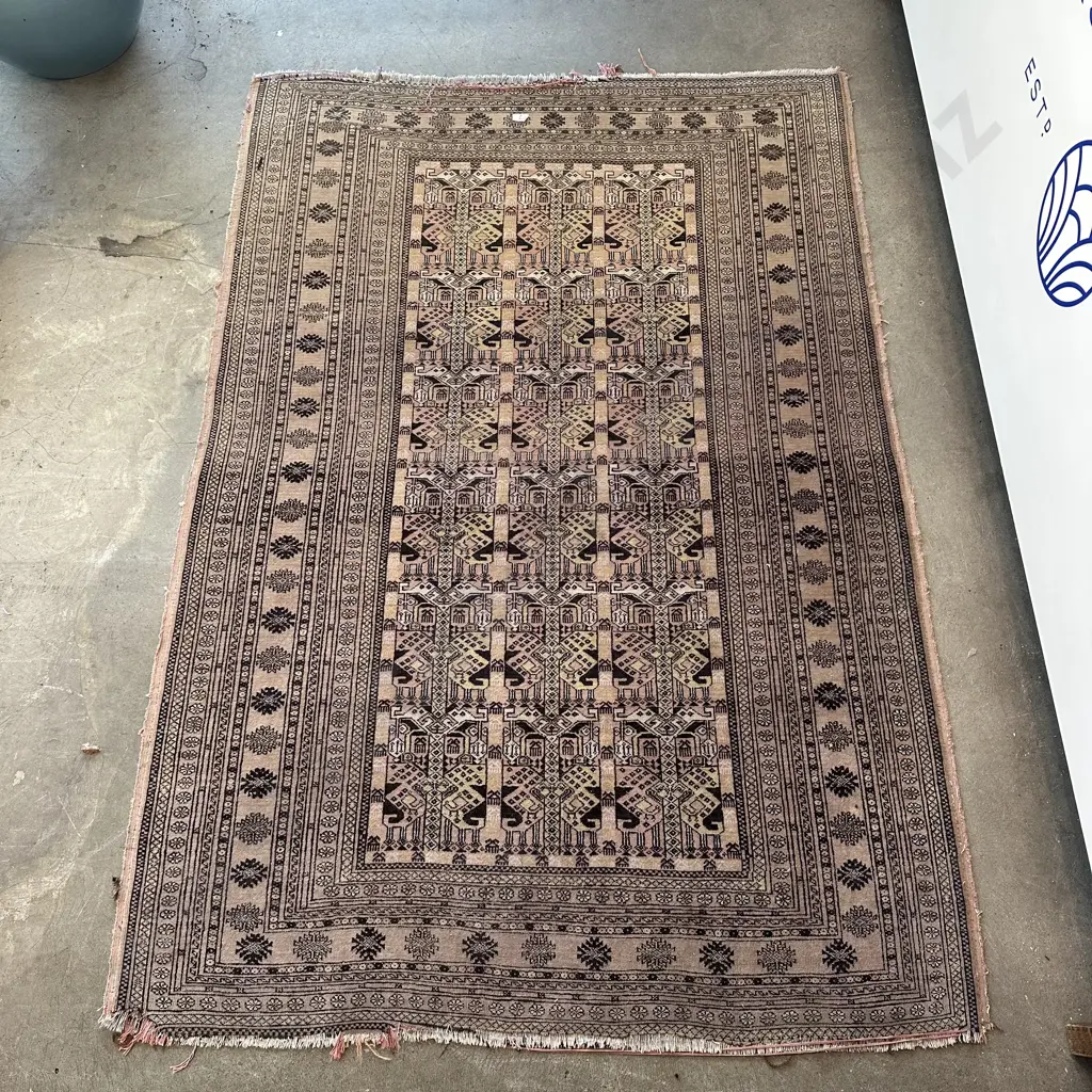 Silk Persian rug with good age and some wear to edges 1800 x 1240mm Image 1++