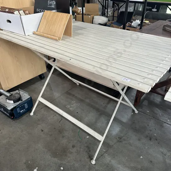 good quality folding metal table 1290 x 750