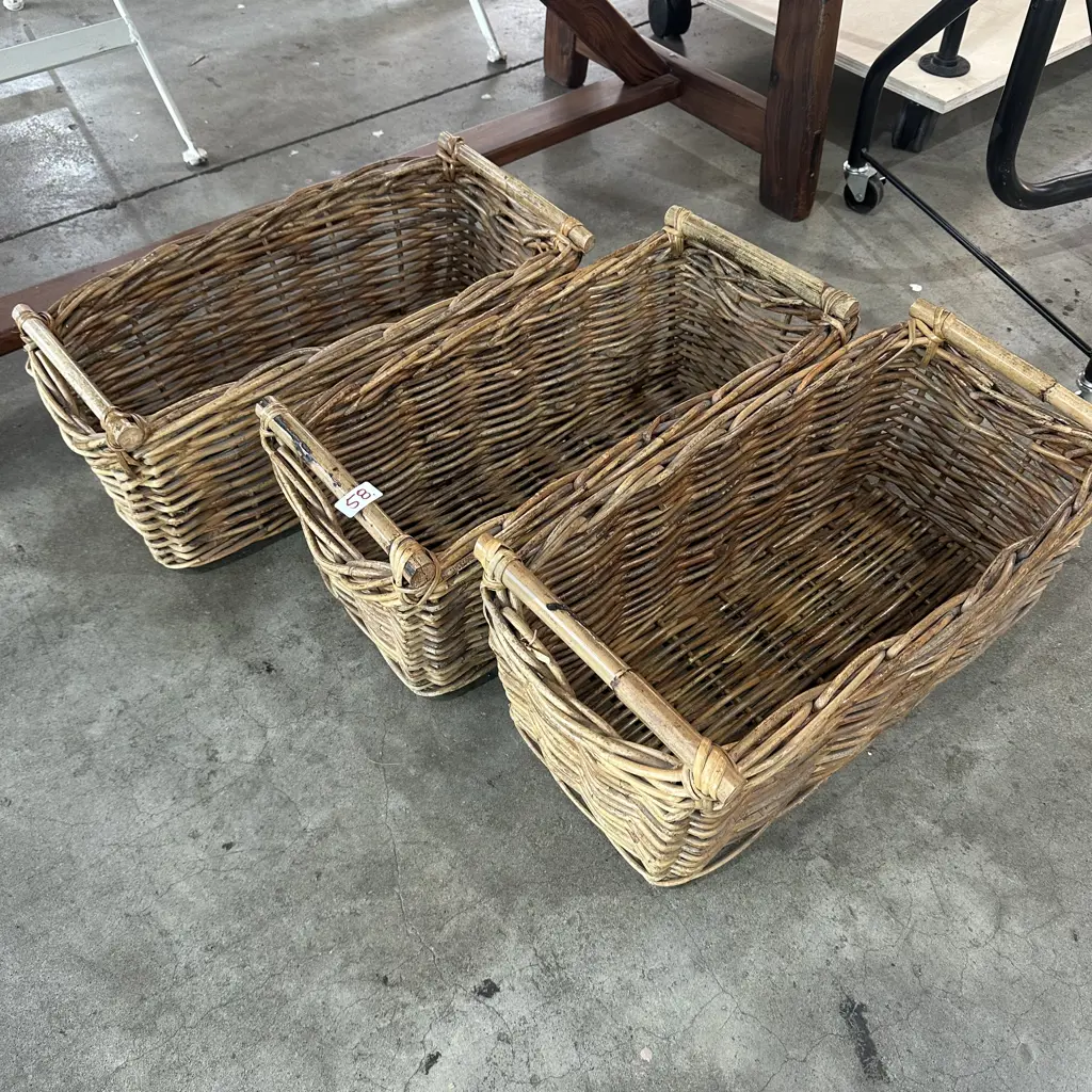 3 x cane baskets Image 1++