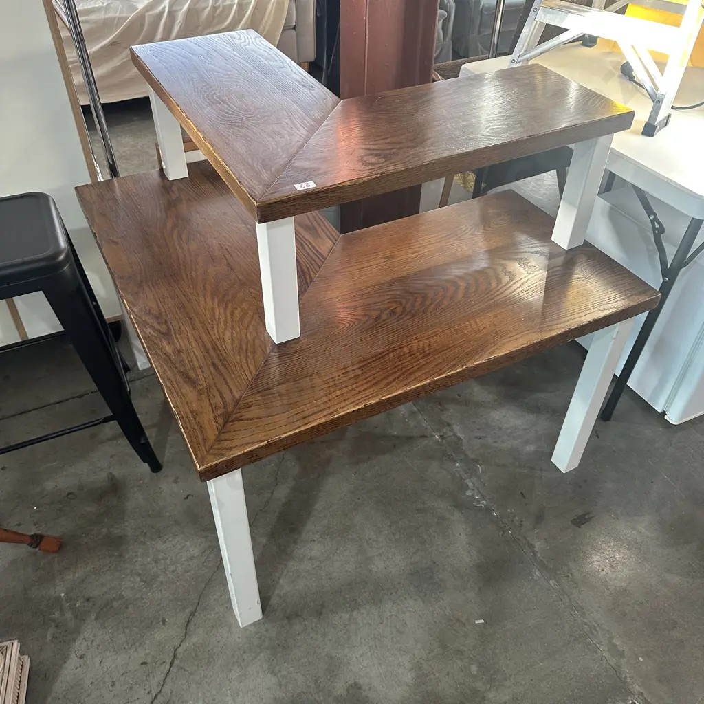 2 tier American Oak display Image 1++