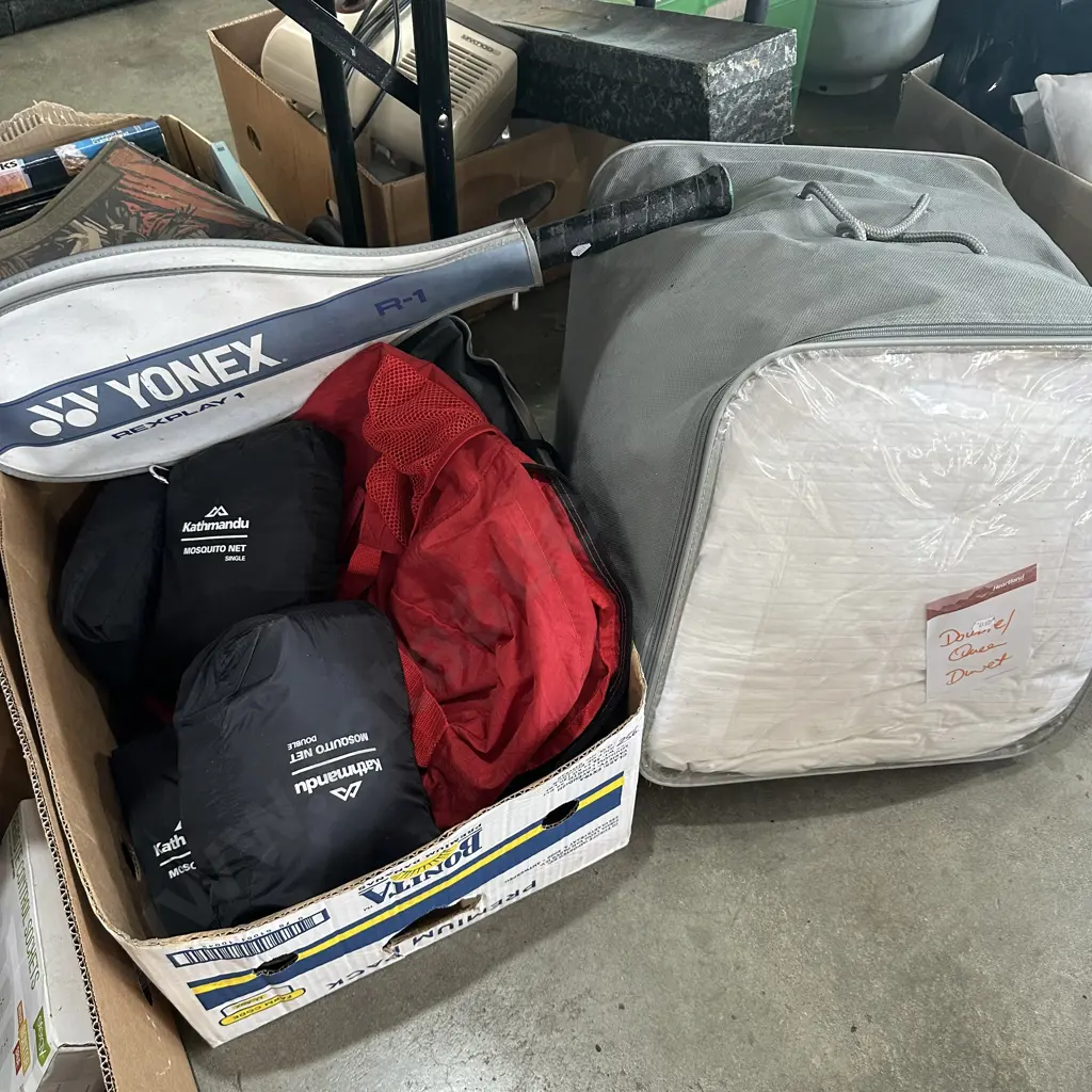 double/queen duvet plus box mosquito nets etc Image 1++