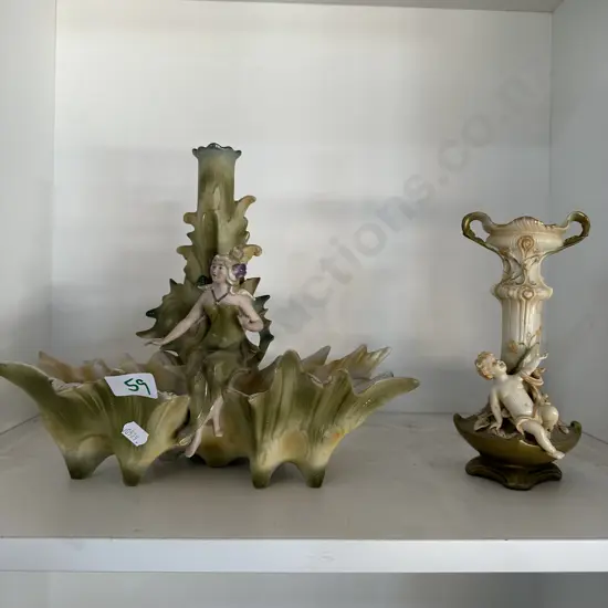 2 Victorian vases
