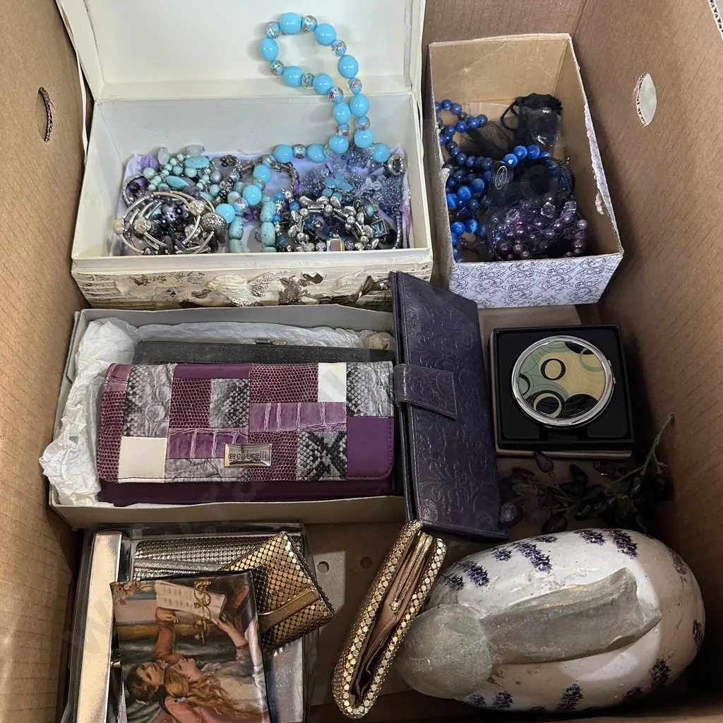 Costume jewelry and pottery, purses etc Image 1++