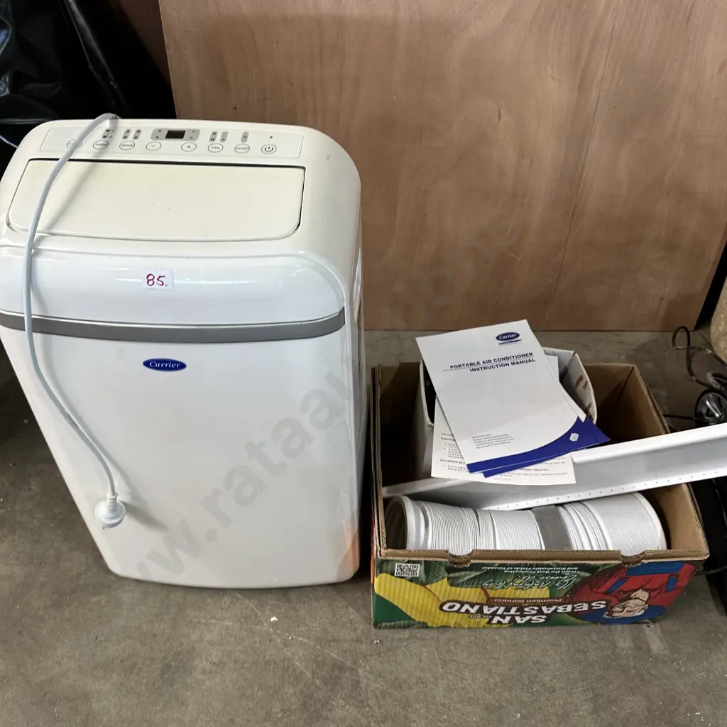 Carrier portable air conditioner unit and ducting Image 1++