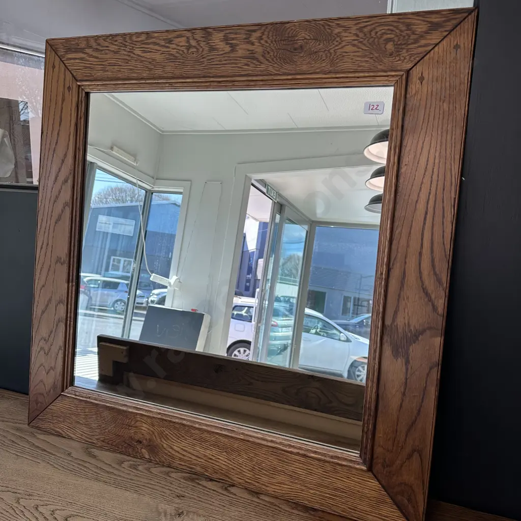 American oak framed mirror Image 1++