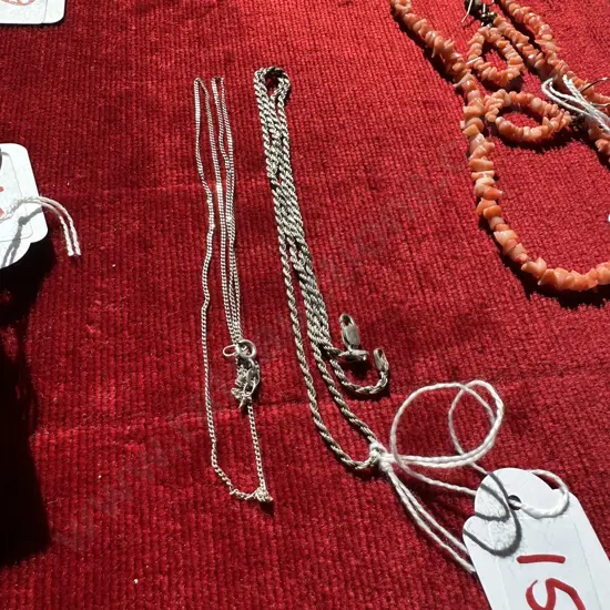 2 sterling silver chains