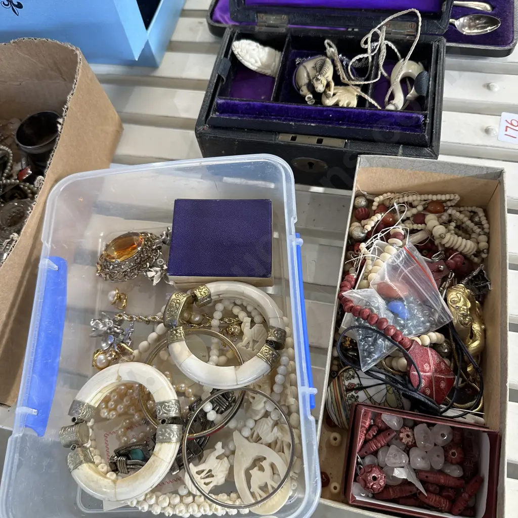costume jewelry and bone etc Image 1++