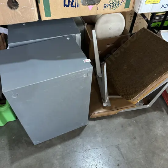 chair and files