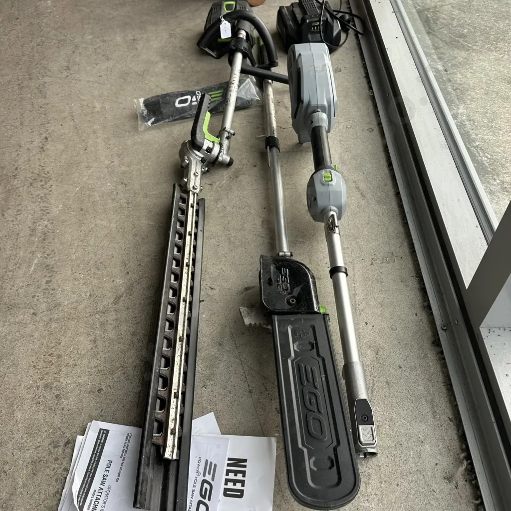 Ego extendable pole saw and hedge trimmer with 56v battery and charger Image 1++